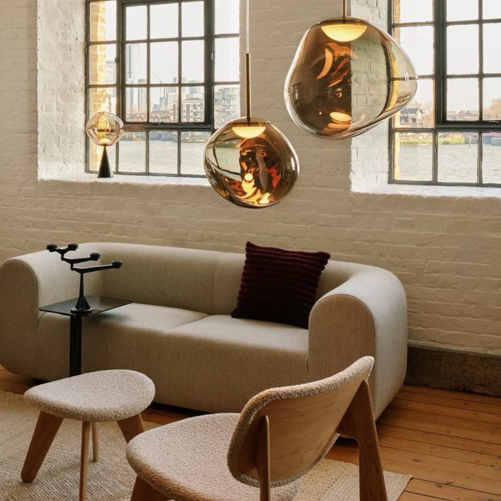 Melt LED Pendant Light,  Gold, 19.7"W x 19.7"D x 98"Cable