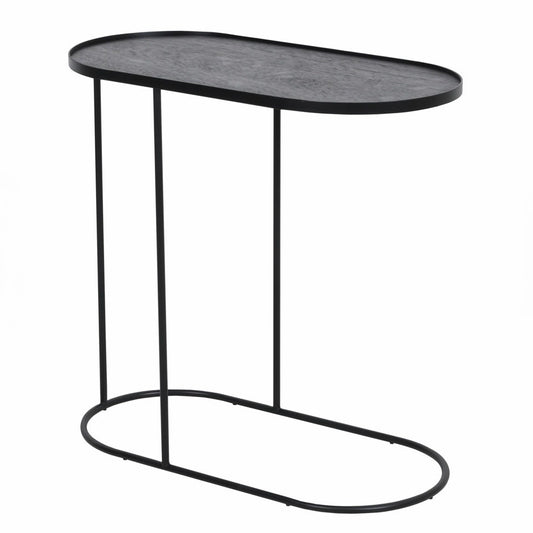Oblong Tray Side Table, Table Only, Black, 27.2"W x 13.2"D x 25.6"H