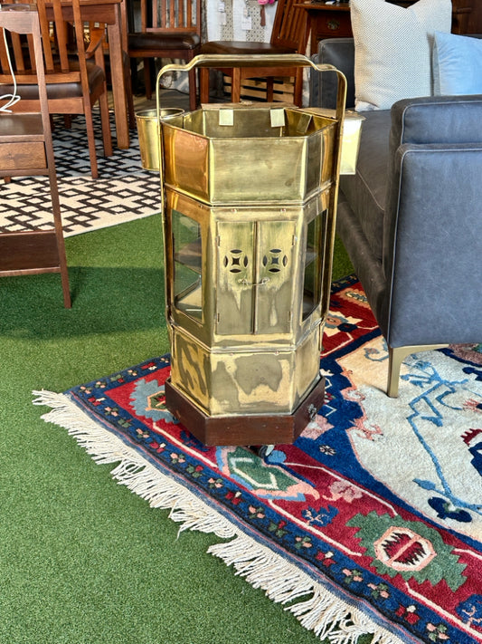 Vintage Asian Noodle Cart w/accessories, brass