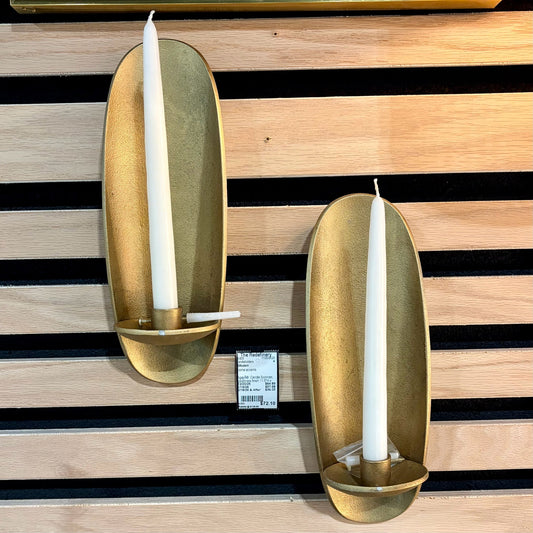 Agap√É∆í√Ç¬©  Candle Sconces, gold/brass finish,11.5"H x 4"W x 3"D