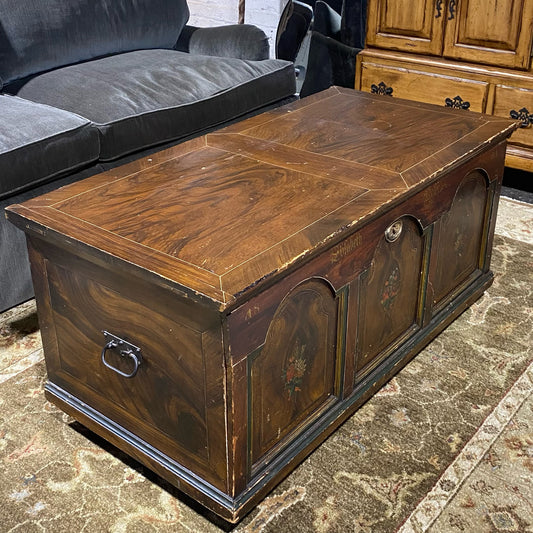 Antique Painted Hope Chest, 1851, 46.5W x 23.5"D x 22.5"H