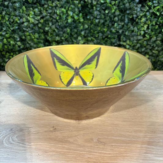 Chauci Designs Butterfly Bowl, 10"Dia x 3.75"H