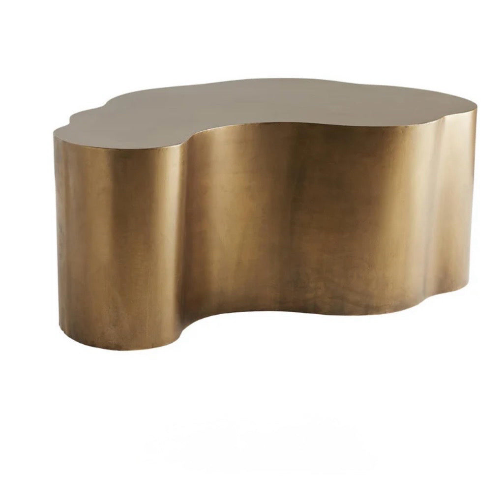 Meadow Coffee Table, Antique Brass, 36"W x 24"D x 14"H