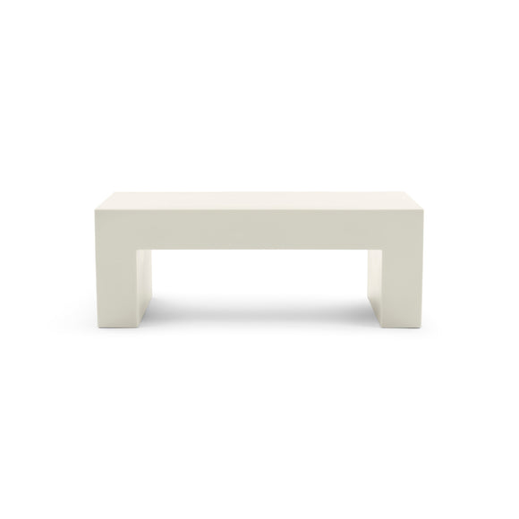 NEW The Vignelli Bench, white, 48"L x 18"D x 18"H