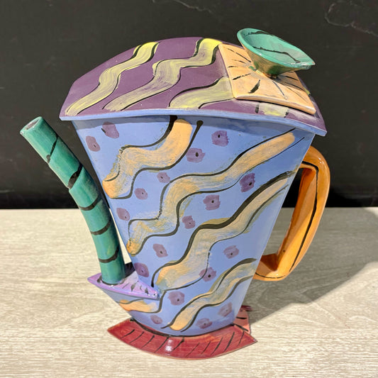 VTG Whimsical Ceramic Teapot, 9.5"W x 5.75"D x 11.5"H