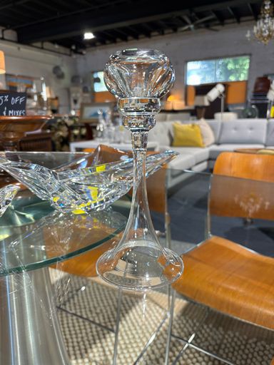 Blown Glass Candlestick 8.5" H x 4" W