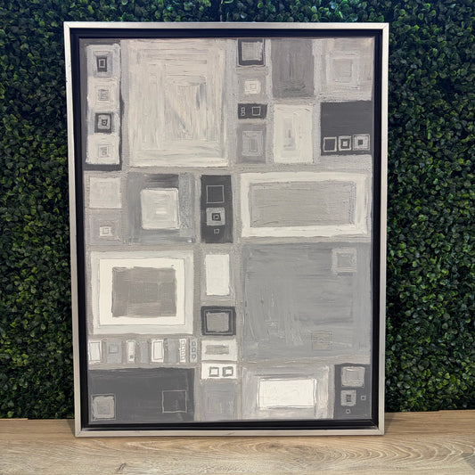 'Grey Matter' Original Acrylic Painting by Linnea Heide, 19.5"W x 26"H