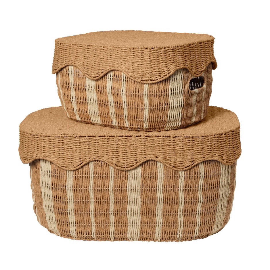 Ferm Rivan Storage Basket (Set of 2), 27.5" W x 18.8" D x 14.1" H
