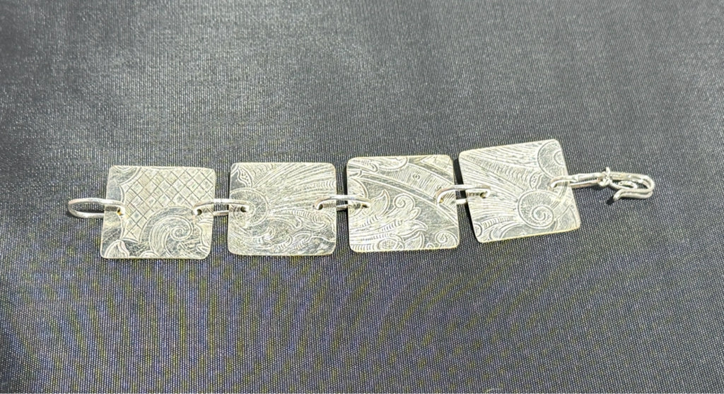 Silver link bracelet #710