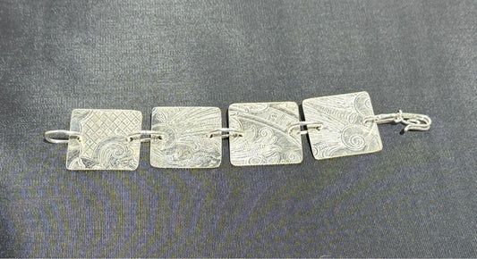 Silver link bracelet #710