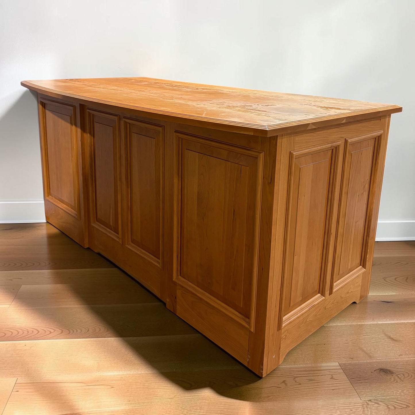 Dutch Creek Executive Desk, Cherry, 63.5"W x 33"D x 30.75"H