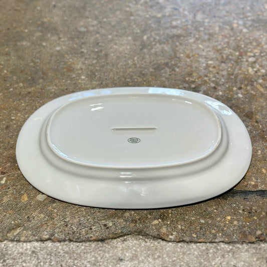 Apilco for WSH Porcelain Ocean Oval Platter, White, 14" L x 10" W