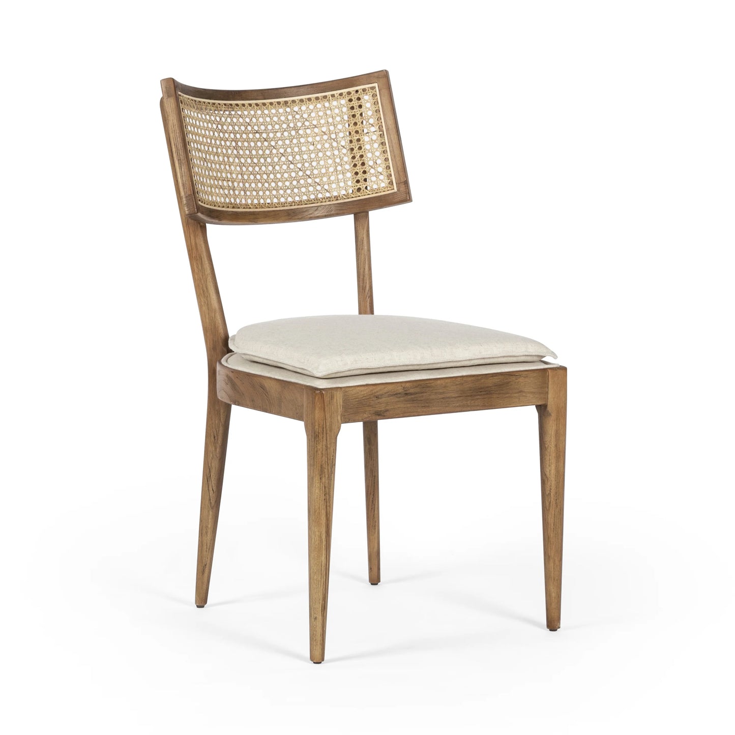 Four Hands Britt Dining Chair, Flax & Nettlewood, 19.75" W x 24.75" D x 36.5" H
