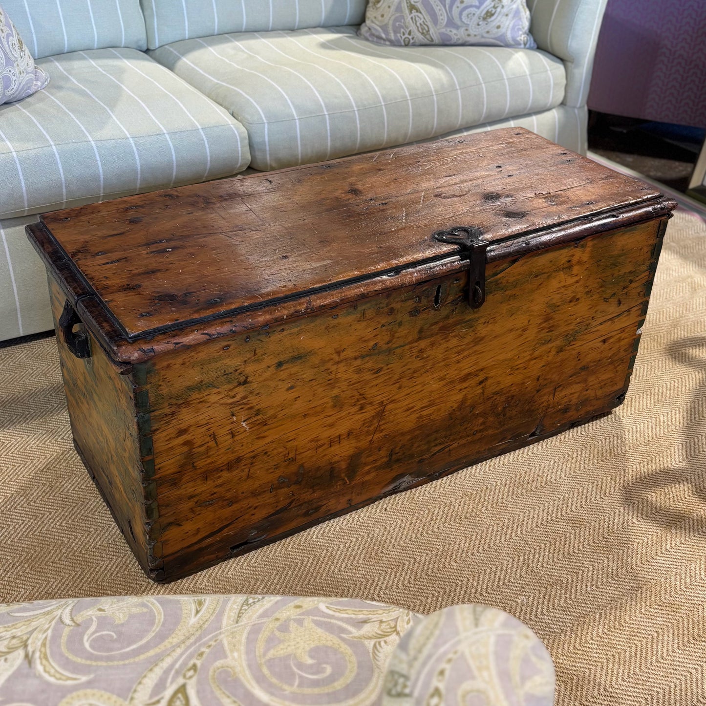 Vintage Wooden Chest 44" L x 18" W x20" H