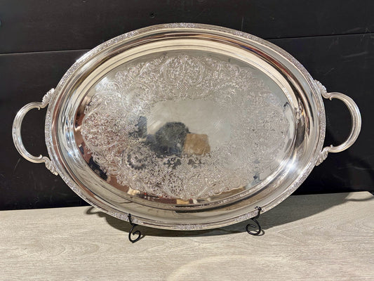 International Silver Co. Camille, Silver-plated, 20"W x 14"D x 1"H