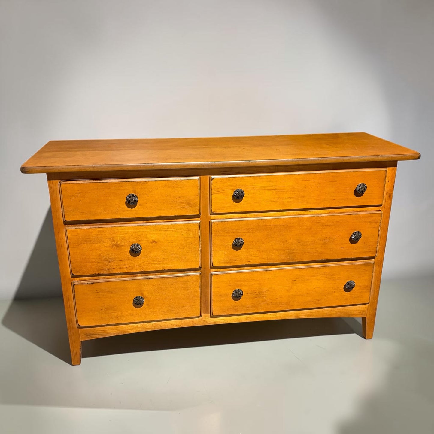 VTG Drexel 6 Drawer Wood Dresser, 57"W x 19"D x 33"H
