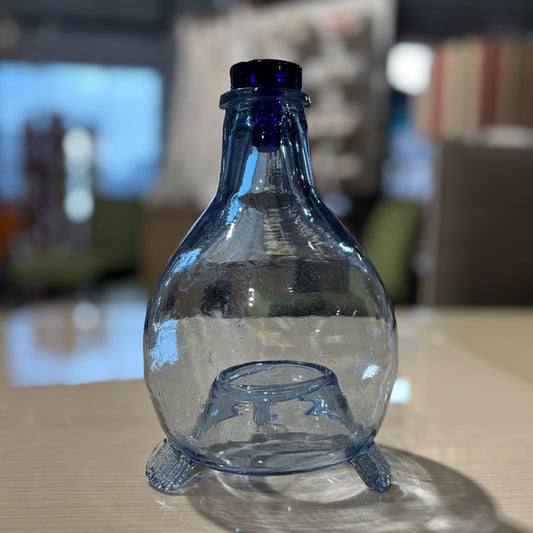 Blue Blown Glass Insect Catcher 5" W x 5" D x 8.5" H