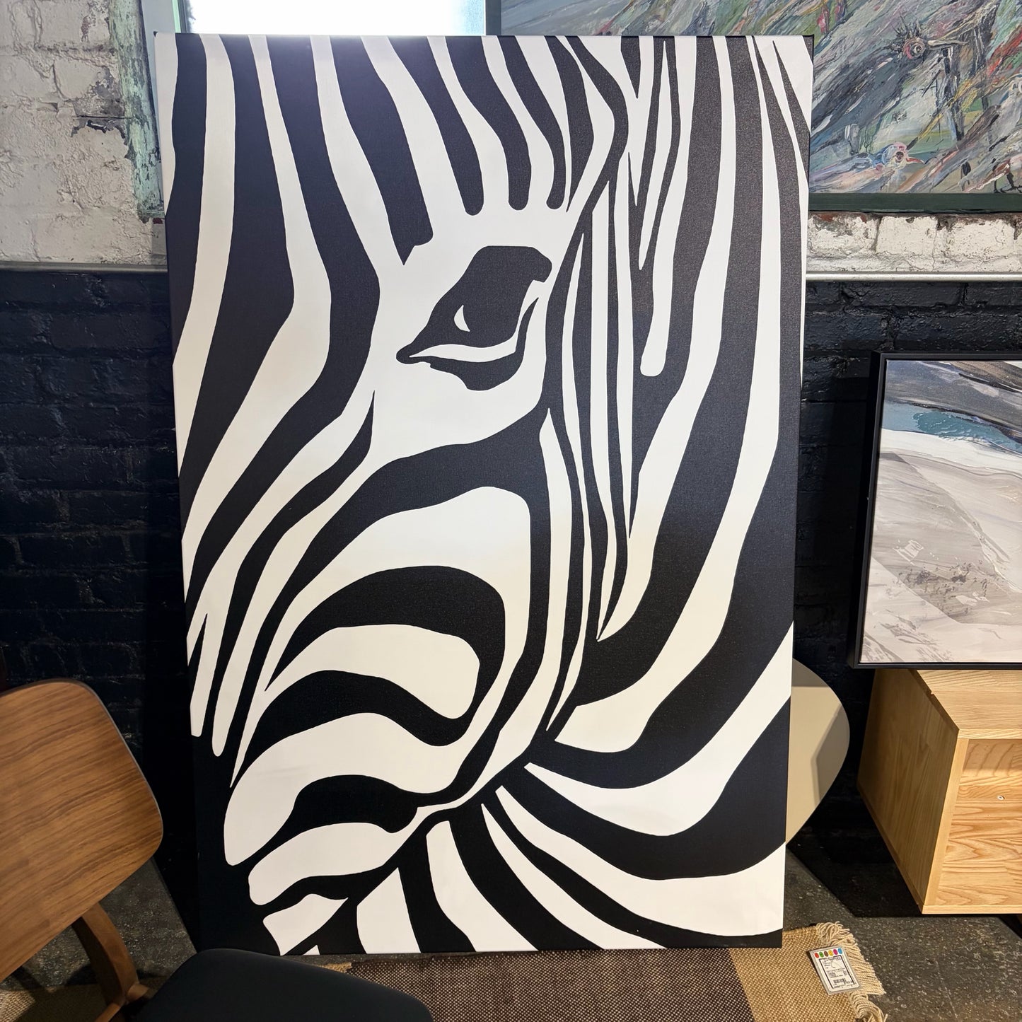 Zebra Wall Art, 40"W x 60"H