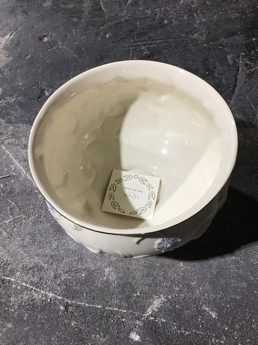 Lenox Gem Blossoms Footed Bowl 9.5 H x 7" Dia