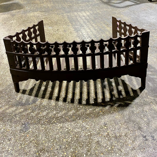 Iron Fireplace Grate, 22.25"W x 10.5"D x 10.25"H