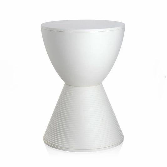 Kartell Prince AHA Stool, Wax White, 11.8"Dia x 16.9"H