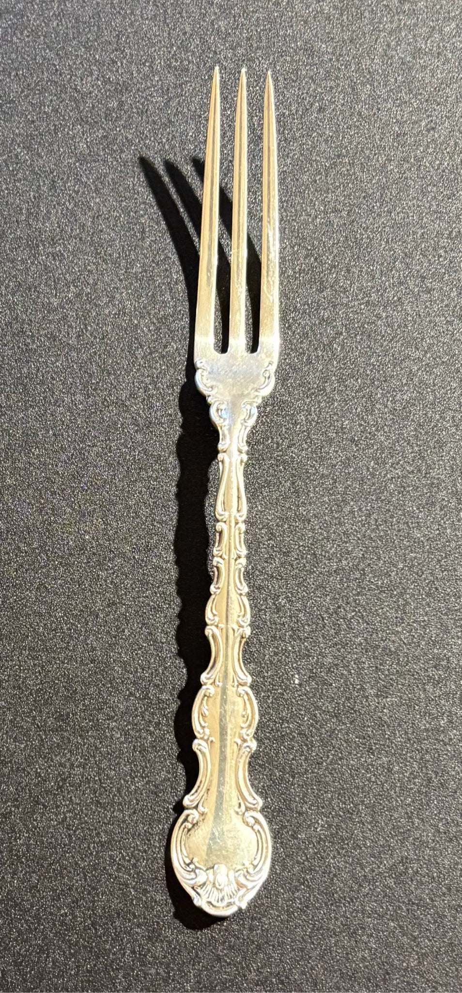 Gorham Sterling Strasbourg Strawberry Fork 6.5" L x .5" W