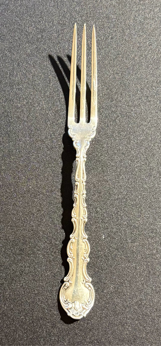 Gorham Sterling Strasbourg Strawberry Fork 6.5" L x .5" W