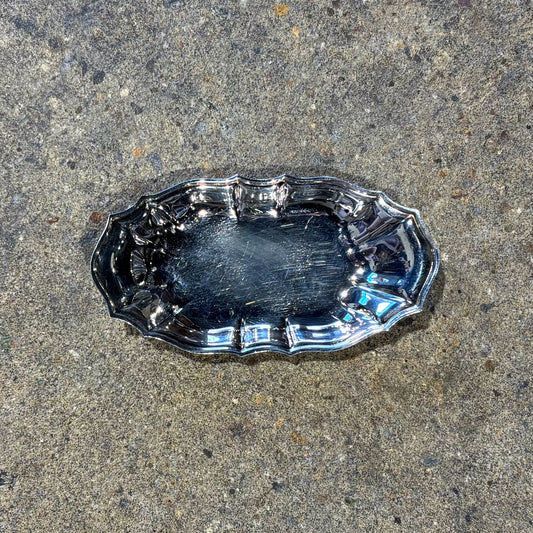 Chippendale Silverplate Dish 5" L x 2.75" W x .75" H