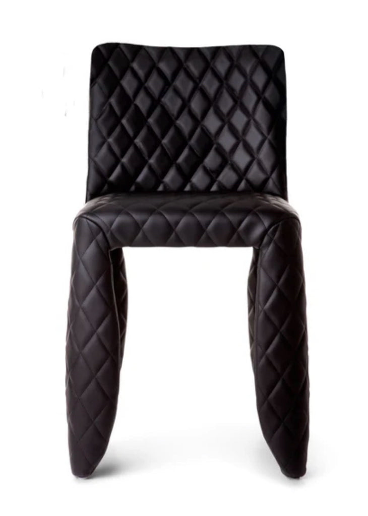 NEW Mooori Monster chair, blk synth leather