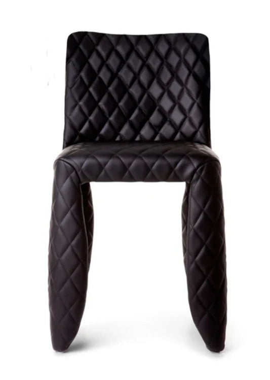 NEW Mooori Monster chair, blk synth leather
