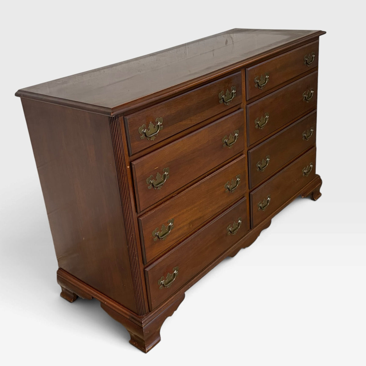 VTG Hungerford Solid Mahogany 8 Drawer Dresser, 54"W x 20"D x 35.5"H