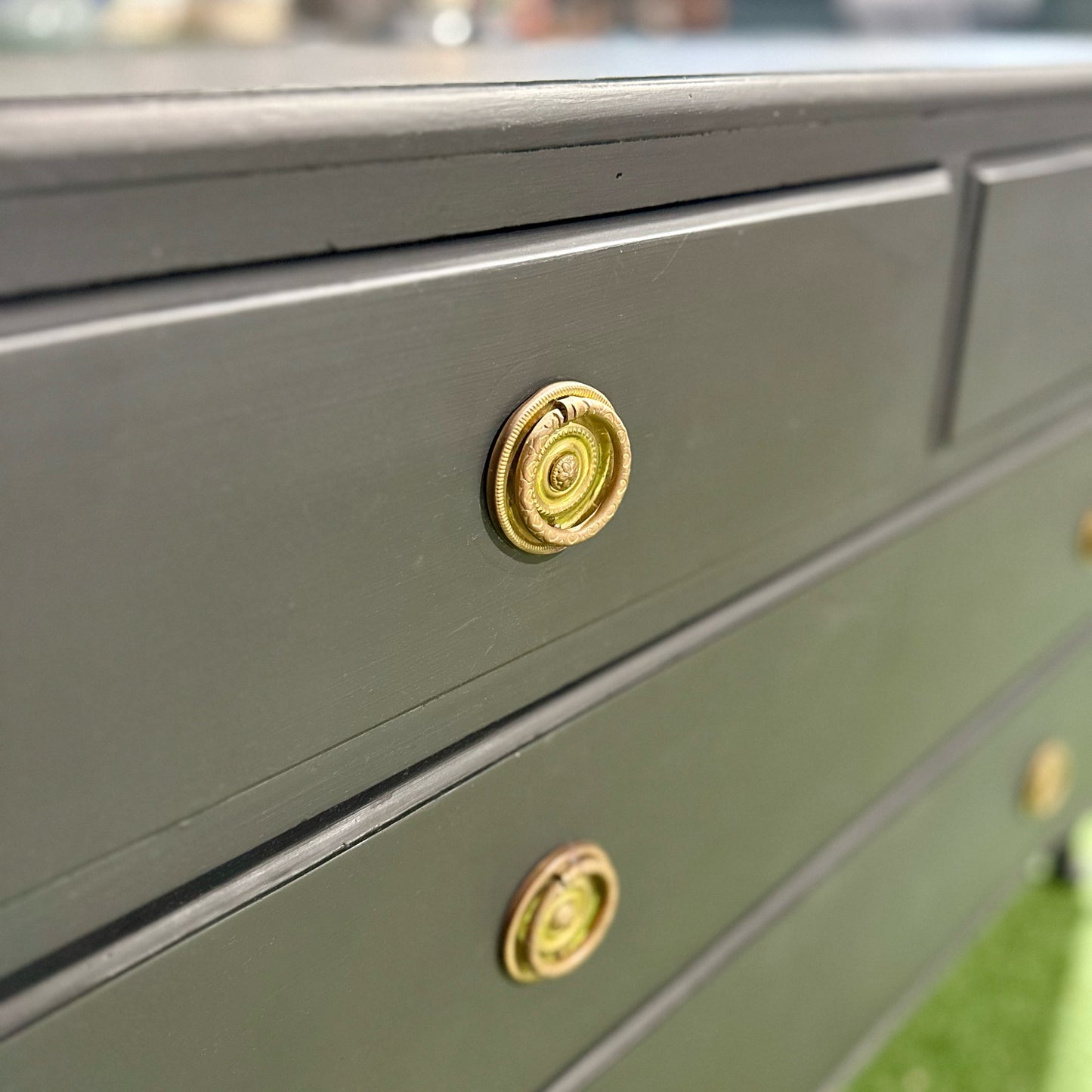 Petite 4 Drawer Dresser, Flat Black, 41" L x 17.75" W x 29.5" H
