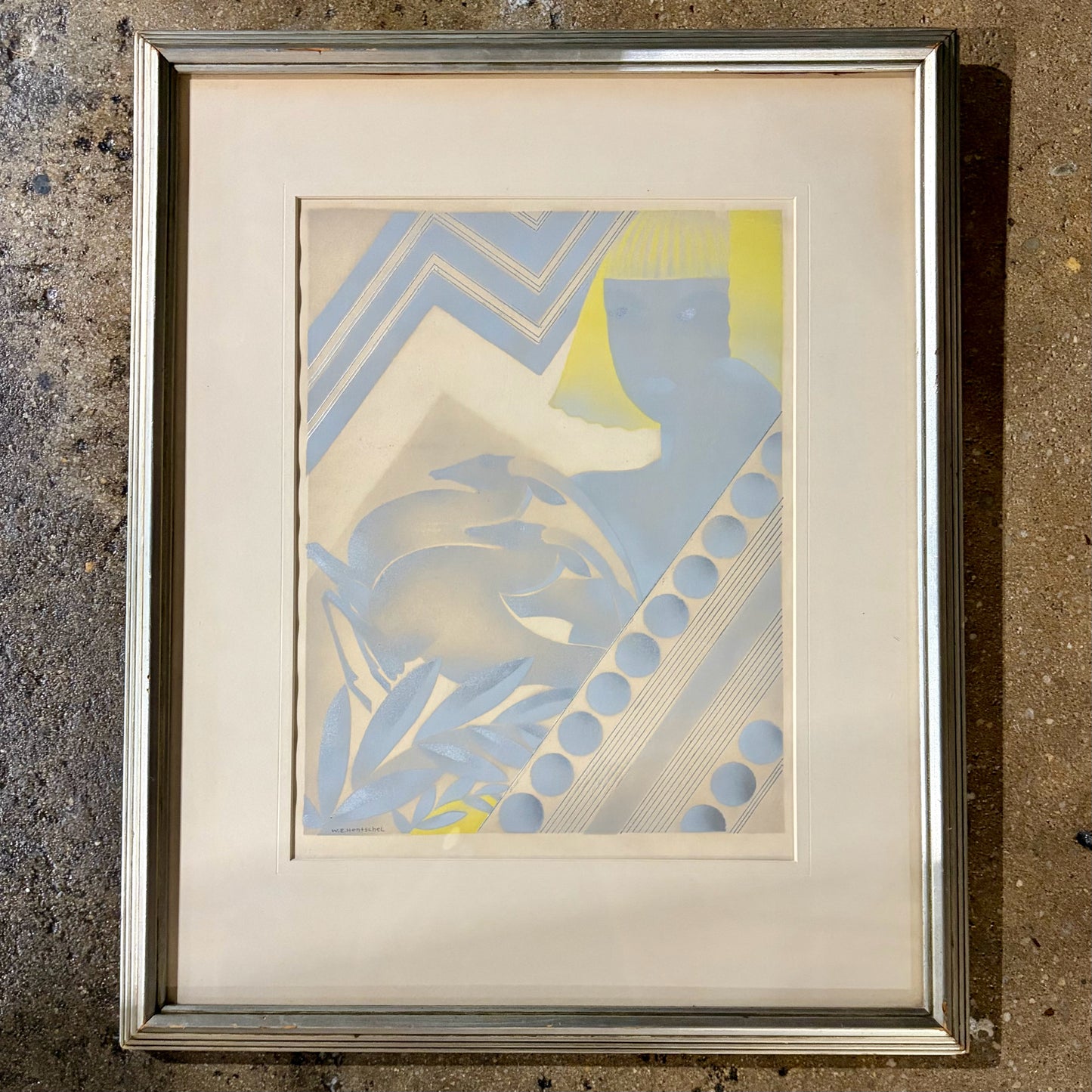 "#13 Morning" Aquatone Print by W.E. Hentschel, 19.5"W x 24"H x 1"D