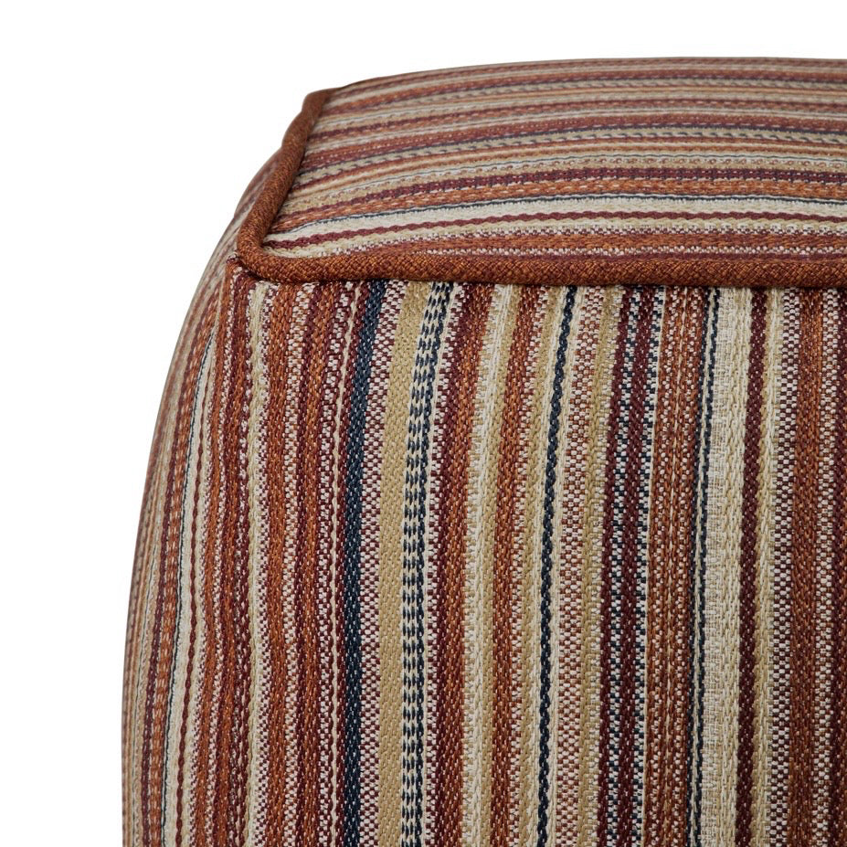 Zahara Outdoor Pouf, Terra, 19.5"W x  19.5"D x 17.5"H