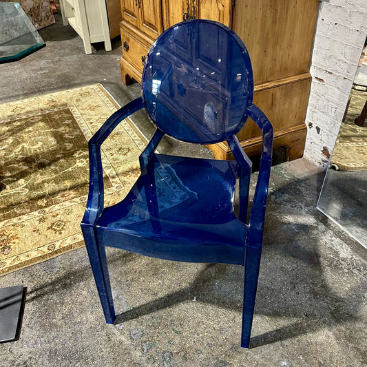 Blue Ghost Chair, 21" L x 22" W x 36" H