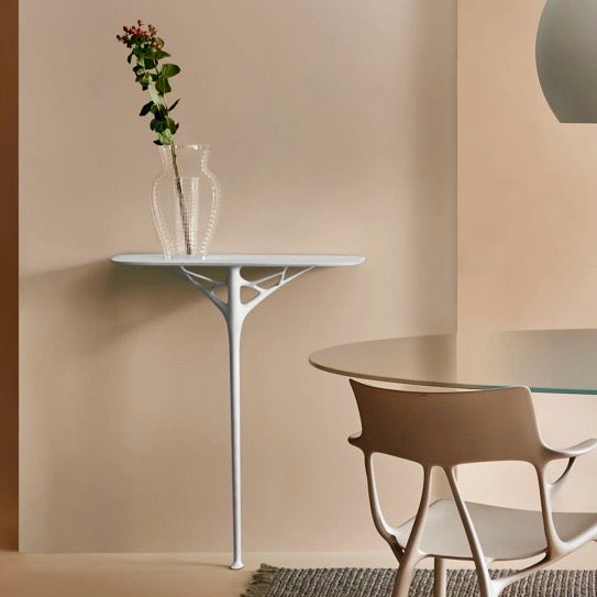 AI console by Phillippe Starck, White, 29.5" W x 9.4" D x 34.6" H