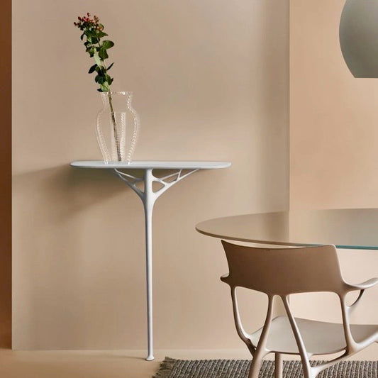 AI console by Phillippe Starck, White, 29.5" W x 9.4" D x 34.6" H