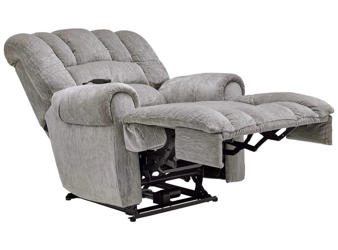 Motion Ease King Comfort Power Recliner, Light Grey, 45" W x 47" D x 48" H