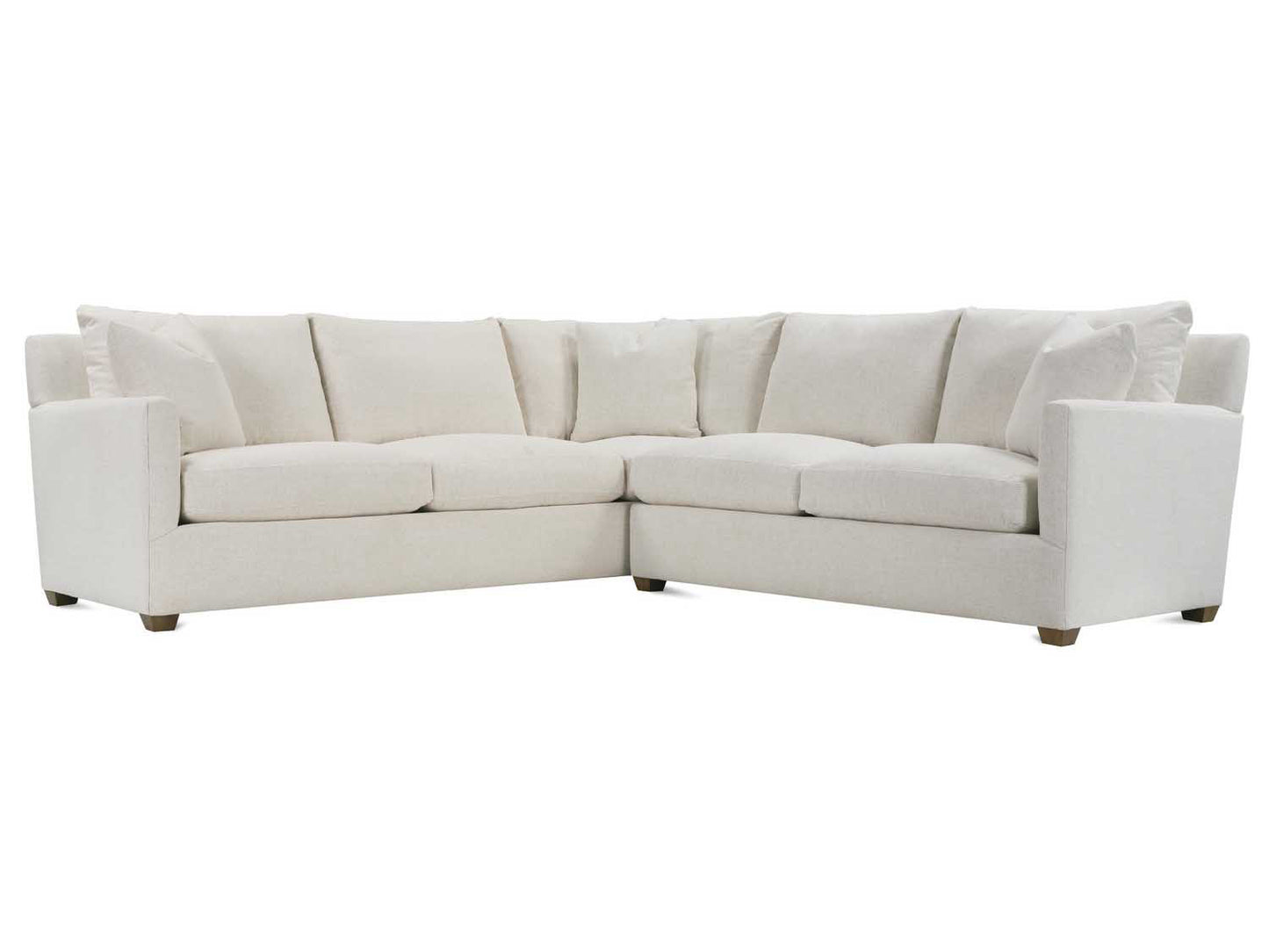 Rowe Lilah Upholstered Sectional Sofa, Cream, 112" W x 45" D x 45" H