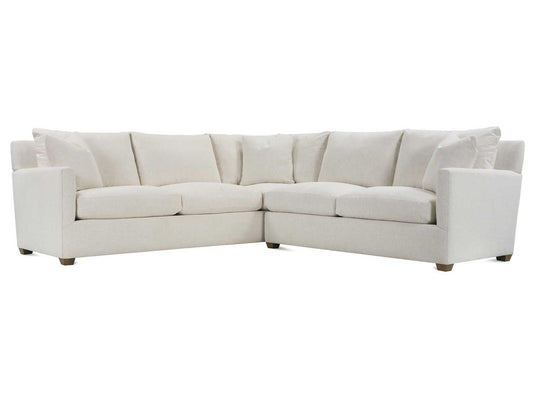 Rowe Lilah Upholstered Sectional Sofa, Cream, 112" W x 45" D x 45" H
