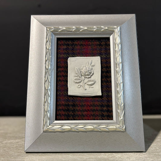 Flower Intagliio in Frame 9.5" L x 7.25" W x 1.5" D