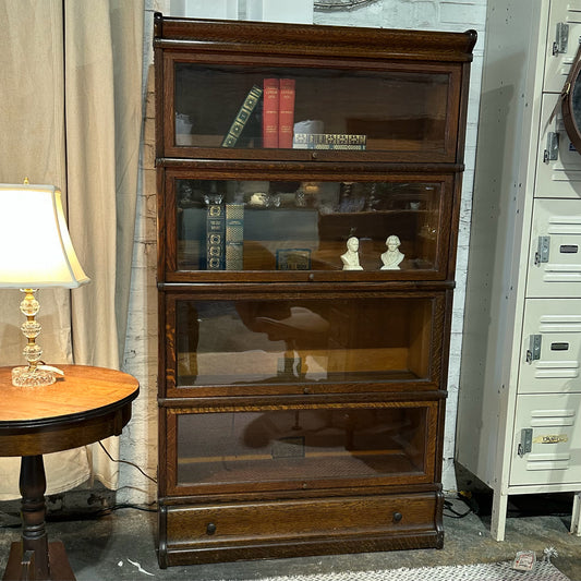 Globe Wernicke Barrister 4-Stack Bookcase, 34" L x 10" W x 59" H
