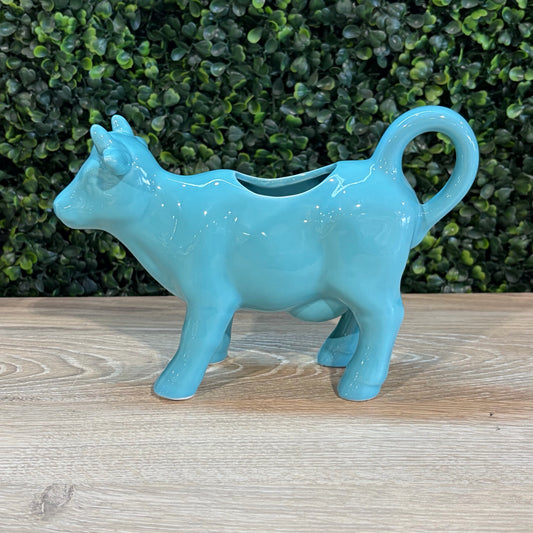Food Network Cow Creamer, Aqua, 8"L x 5.5"H x 2.5"W
