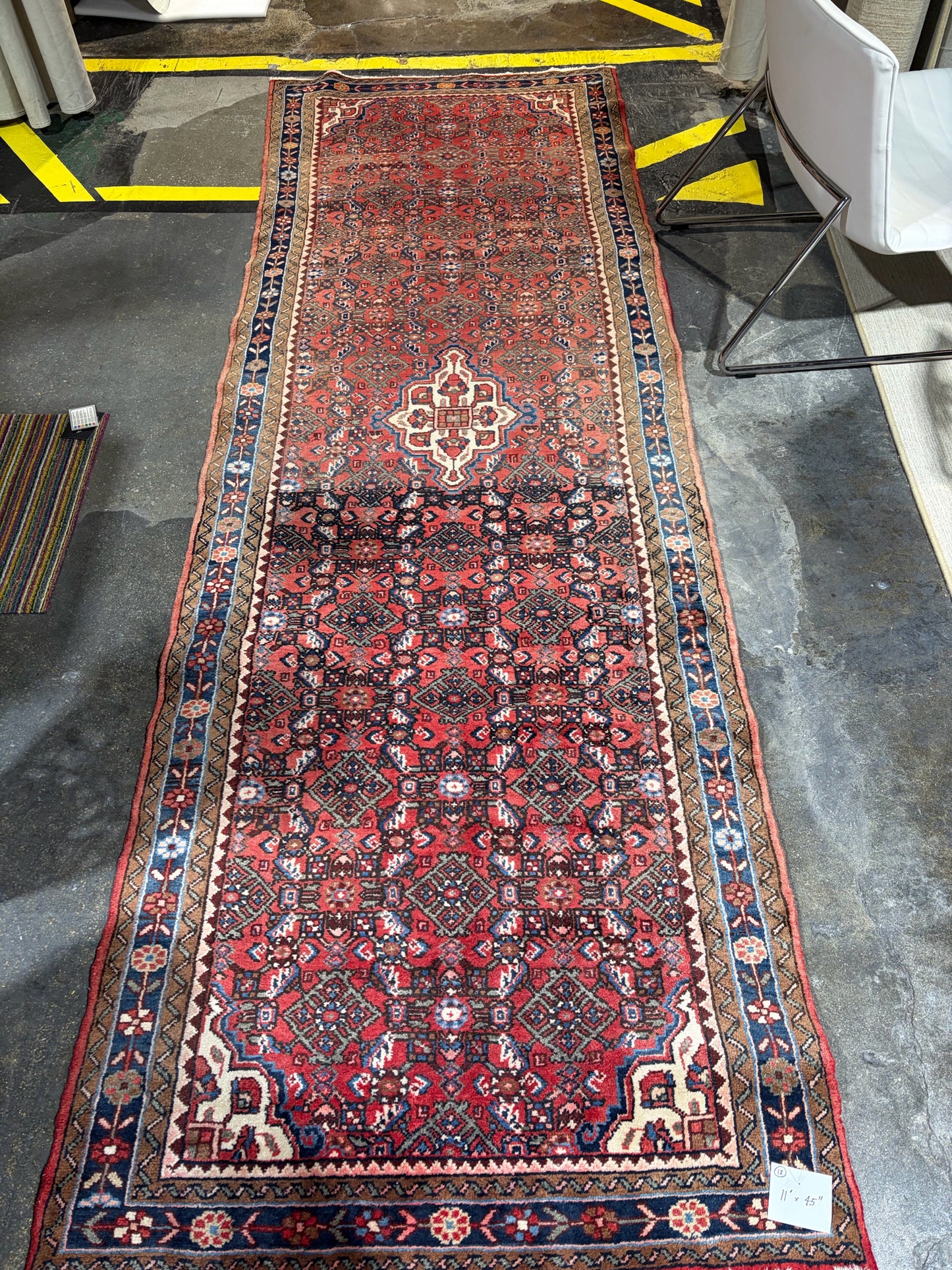 Handknotted Wool Rug, 11' x 45"