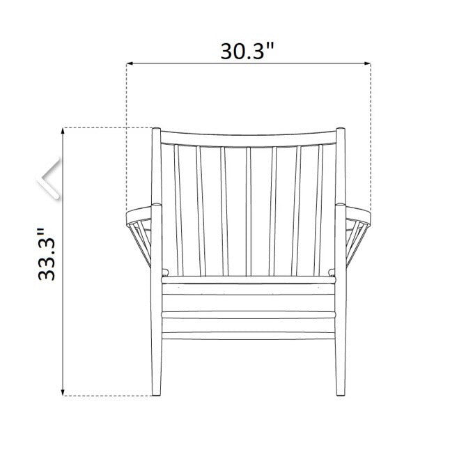 FDB Mobler J82 Lounge Chair, Smoked Oak, 30.3"W x 25.6"D x 33.3"H