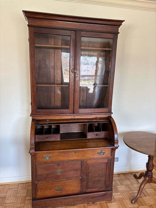 Antique Desk Hutch 20.5"D x 38"L x 82"H