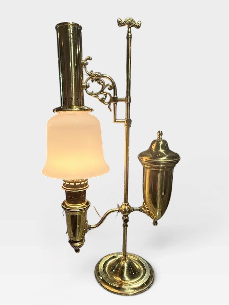 Alladin 75th Anniv Brass Student lamp, AS IS, 30.5"H