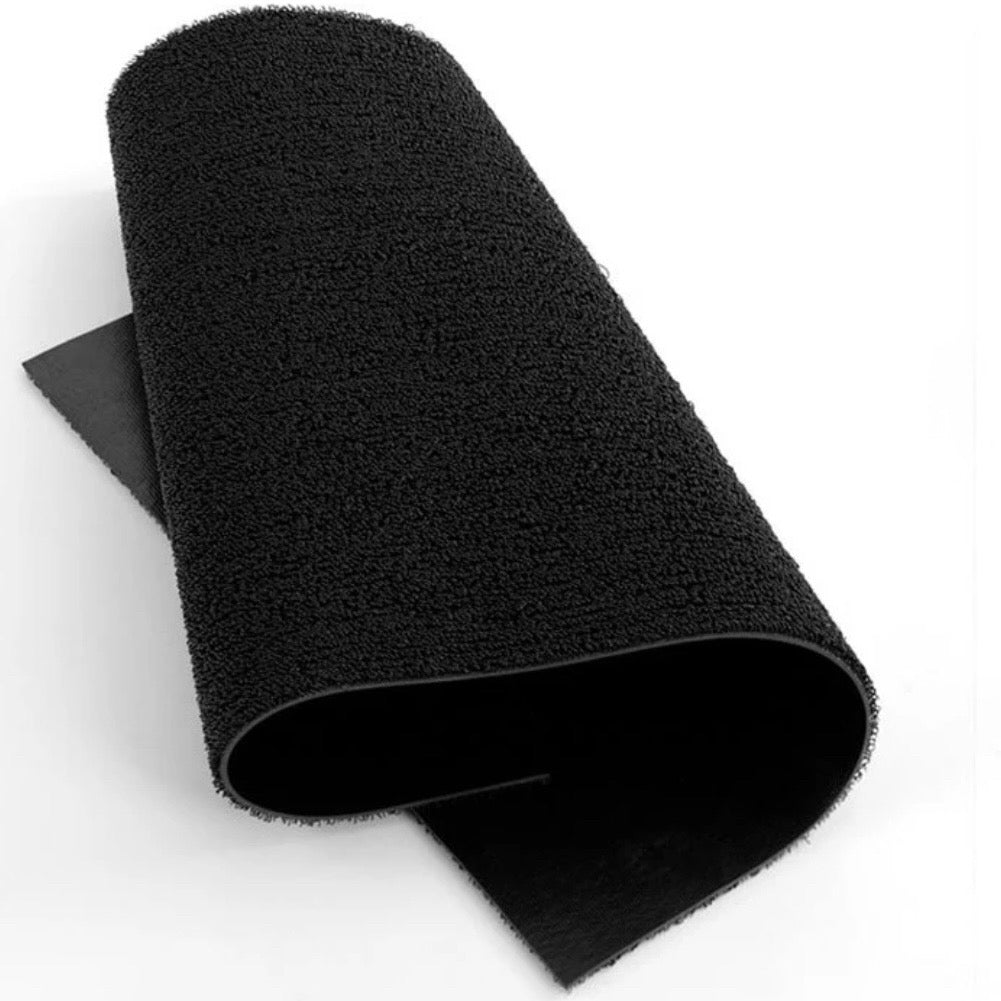 Chilewich Solid Indoor/Outdoor Shag Mat, Black, 3'W x 5'L