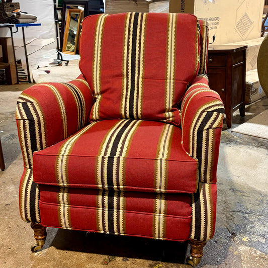 Carolina Furniture Arm Chair & Ottman, 30.5"W x 40"D x 35"H