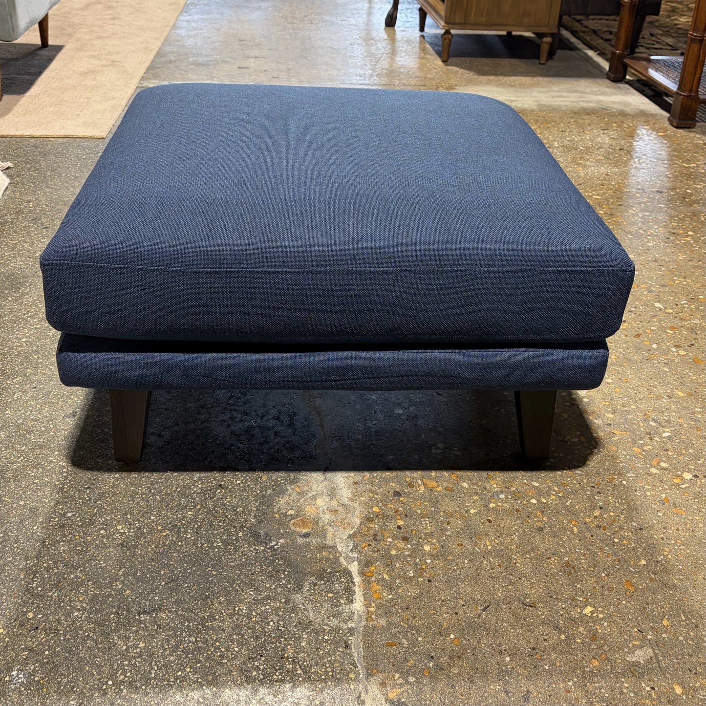 NEW Field Ottoman, Navy Blue, 29.5" W x 29.5" D x 16" H